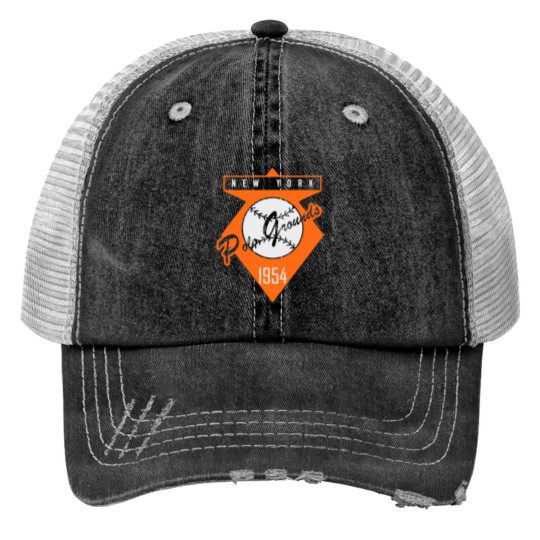 Discover Polo Grounds 1954 Alt (American Apperal) Print Trucker Hats
