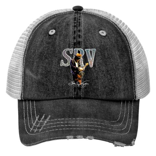 Discover Stevie Ray Vaughan legends never die Essential Print Trucker Hats