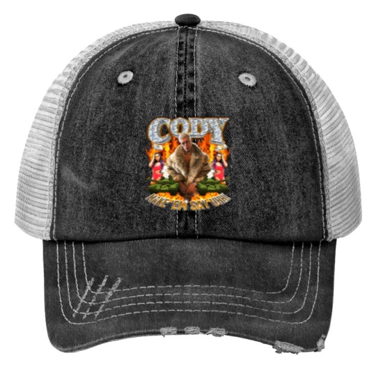 Discover Cody Rhodes Make 'Em Say Uhh Print Trucker Hats Cotton Men's Print Trucker Hats