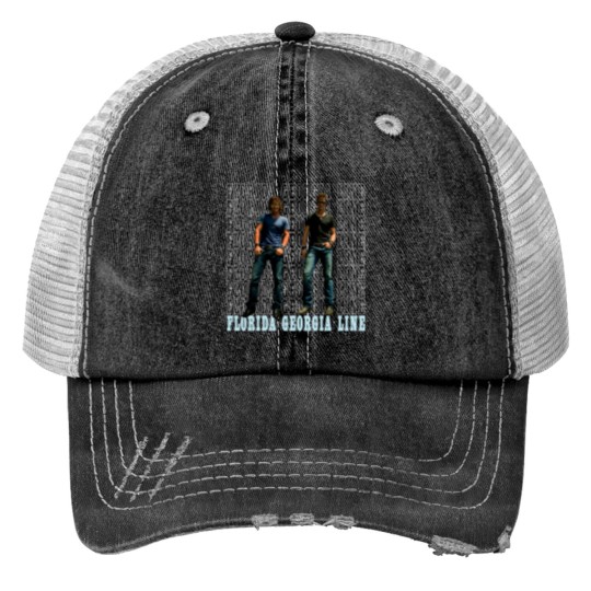 Discover Florida Georgia Line 2013 tour black Print Trucker Hats - small