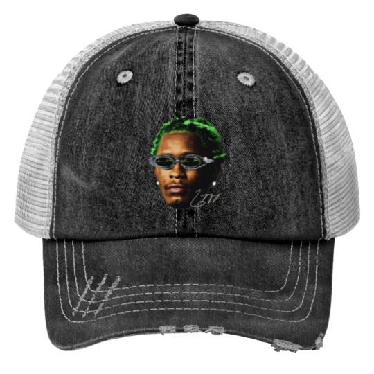 Discover YOUNG THUG Print Trucker Hats, Concert Merch, Rare Hip Hop Print Trucker Hats