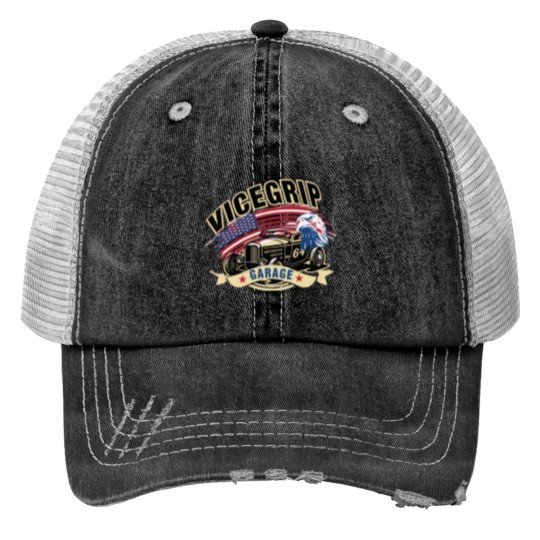 Discover Vicegrip Garage Print Trucker Hats
