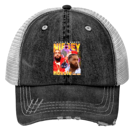 Discover Nipsey Hussle Print Trucker Hats