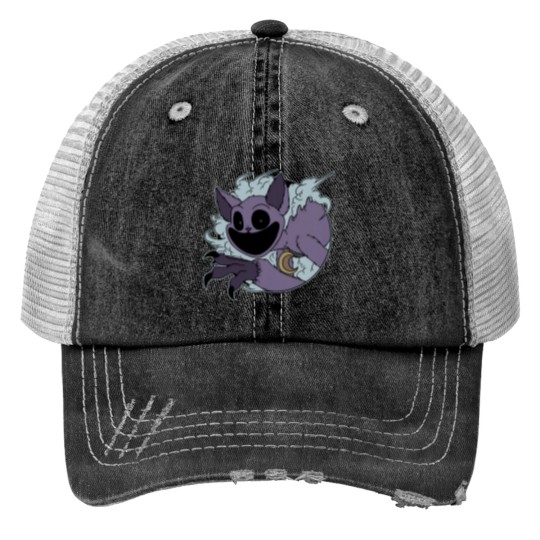 Discover Smiling Critters Cat Nap Poppy Playtime Print Trucker Hats, Horror Game Print Trucker Hats