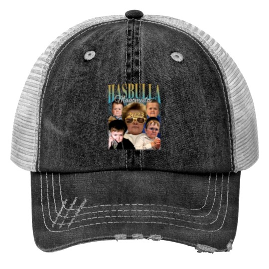 Discover Hasbulla Magomedov Vintage Print Trucker Hats , King Hasbulla