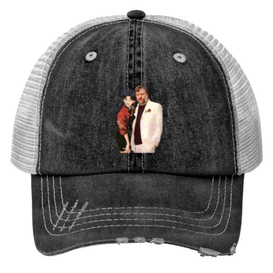 Discover Slavoj Zizek With Waifu Print Trucker Hats