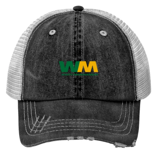 Discover WASTE MANAGEMENT LOGO Print Trucker Hats
