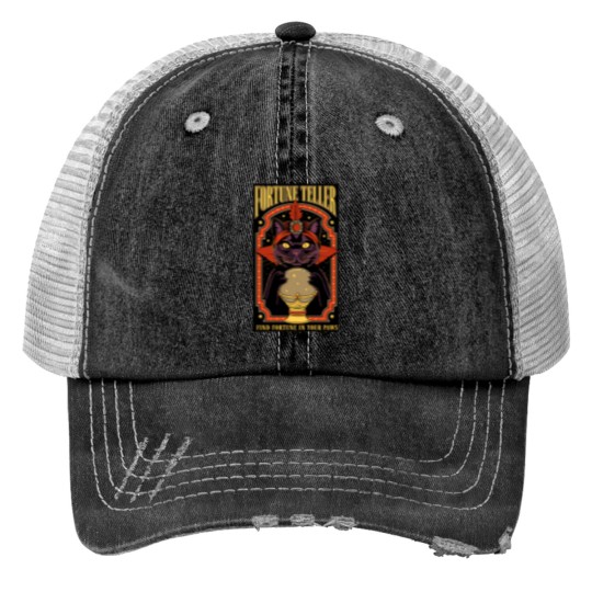 Discover Fortune Teller Print Trucker Hats