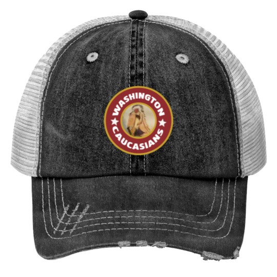 Discover Vintage Awesome Washington Caucasians Chief Classic Print Trucker Hats