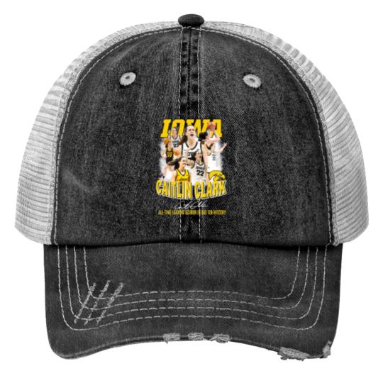 Discover Caitlin Clark All Time Leading Scorer In Big Ten History Print Trucker Hats, Basketball 2024 Caitlin Clark Print Trucker Hats