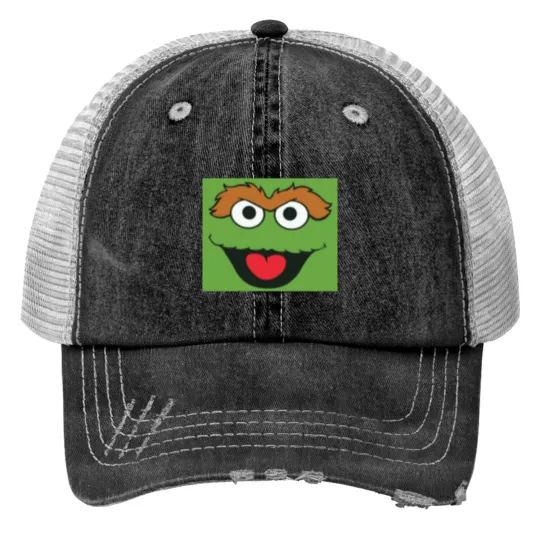 Discover OSCAR DA GROUCH Print Trucker Hats