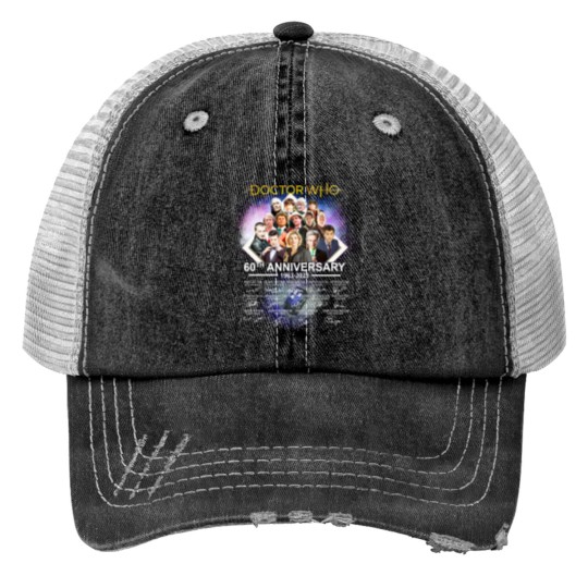 Discover Doctor Who 60th Anniversary 1963-2023 Thank You Print Trucker Hats