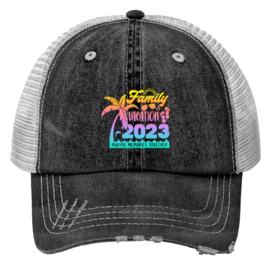 Discover Family Vacation 2023 Print Trucker Hat