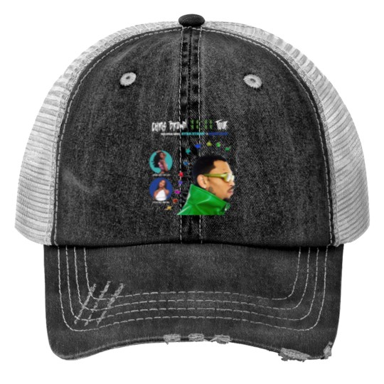 Discover Chris Brown 11:11 Tour 2024 Print Trucker Hats - Fan Gear