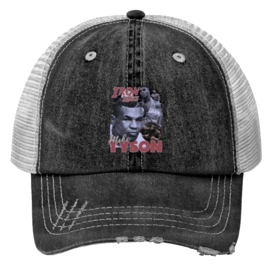 Discover Vintage Iron Mike Tyson Print Trucker Hats