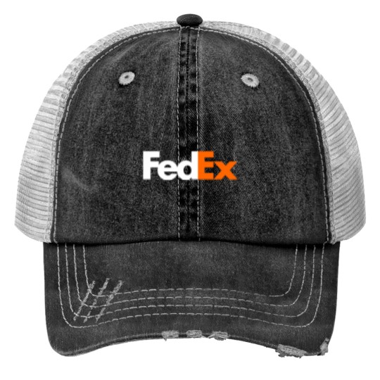 Discover FedEx Print Trucker Hats Navy Blue Size Medium Unisex
