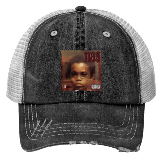 Discover Nas Illmatic Album Vintage Music Print Trucker Hats