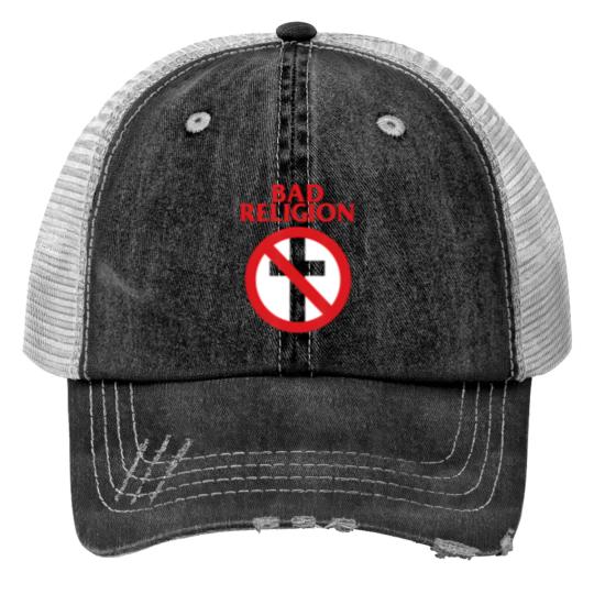 Discover Bad Religions crossbuster punk logo t  merch Print Trucker Hats