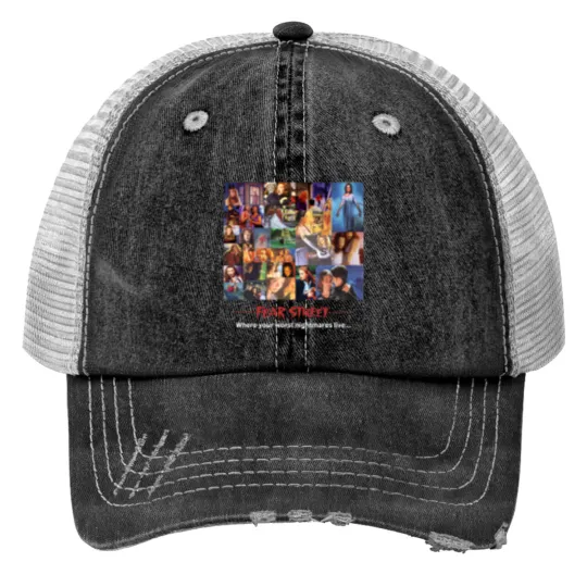 Discover Fear Street Cover Collage Print Trucker Hats - Fear Street - Print Trucker Hats
