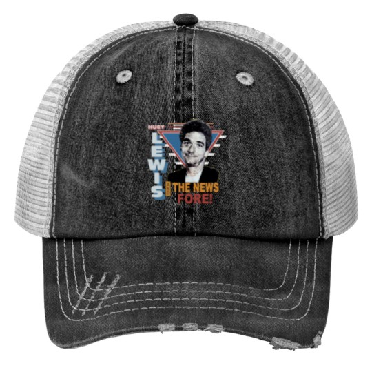 Discover Vintage 1986 Huey Lewis and the News Pop Rock Print Trucker Hats