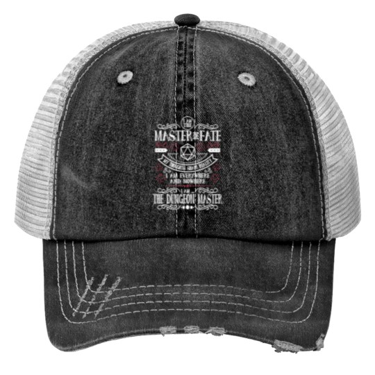 Discover Dungeon Master (Black) Print Trucker Hats