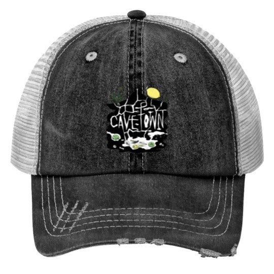 Discover Cavetown Print Trucker Hat Collection - Lemon Boy and Sleepy Head Designs