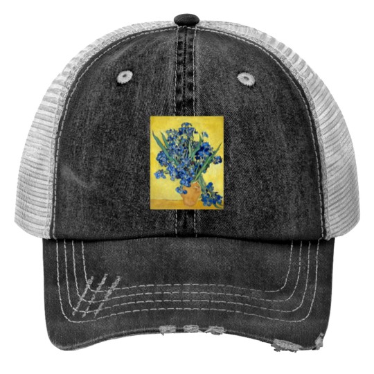 Discover Vincent van Gogh Irises Print Trucker Hats