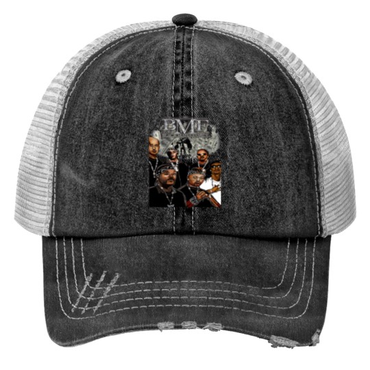 Discover b.m.f money rain Print Trucker Hats Sticker Print Trucker Hats