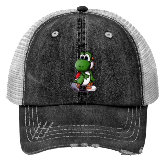 Discover Cute Yoshi Print Trucker Hats