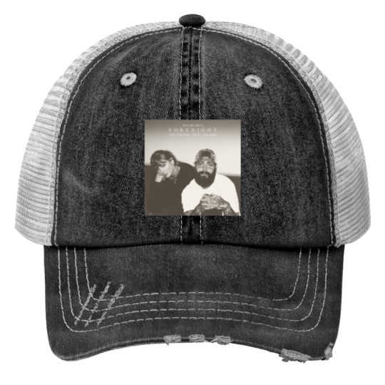 Discover Fortnight Print Trucker Hats, Taylor and Posty Print Trucker Hats, Post Malone and Taylor Print Trucker Hats