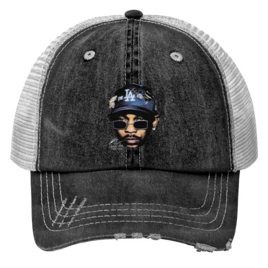 Discover Kendrick Lamar Graphic Print Trucker Hats, Autograph Vintage Rap Print Trucker Hats