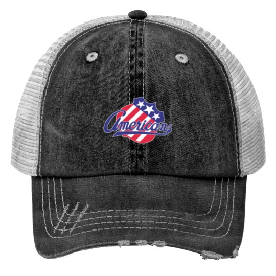 Discover Rochester Americans Ice Hockey Print Trucker Hats