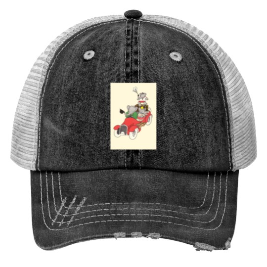 Discover Babar in a car Print Trucker Hats