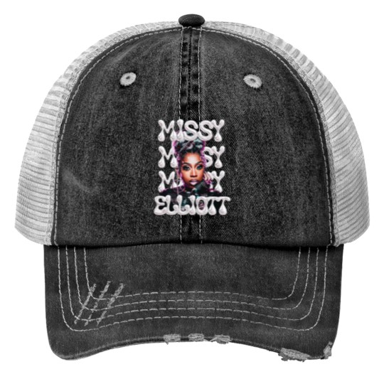 Discover Missy Elliott Unisex Heavy Print Trucker Hats