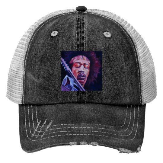 Discover Jimi Hendrix Print Trucker Hats