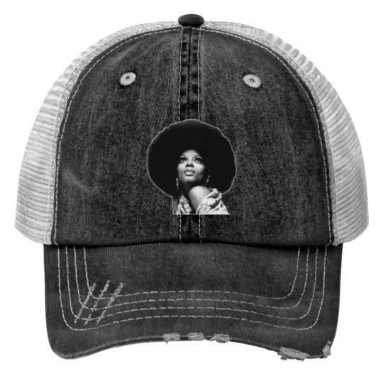 Discover Diana Ross Afro Print Trucker Hats
