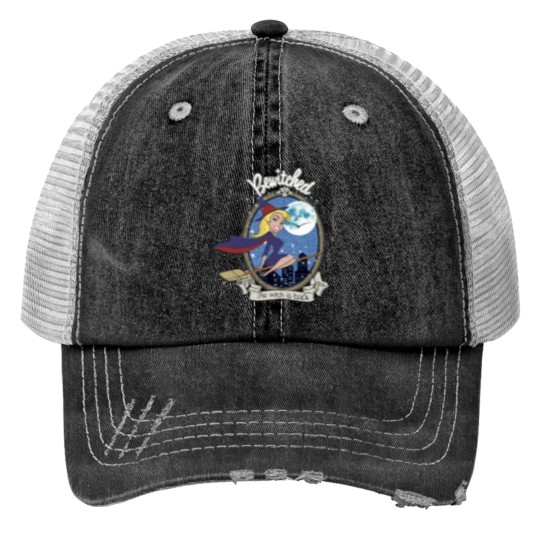 Discover Vintage Bewitched Print Trucker Hats