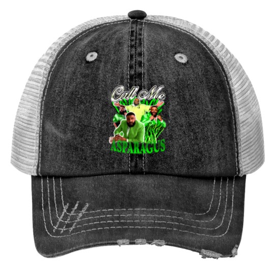 Discover Call Me Asparagus Print Trucker Hats With DJ Khaled Graphic