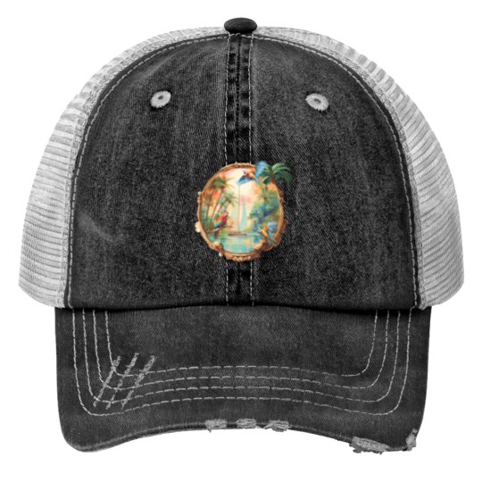 Discover Jimmy Buffett Sail On Print Trucker Hats