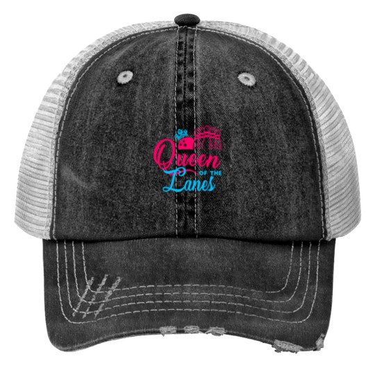Discover Bowling Love Print Trucker Hats