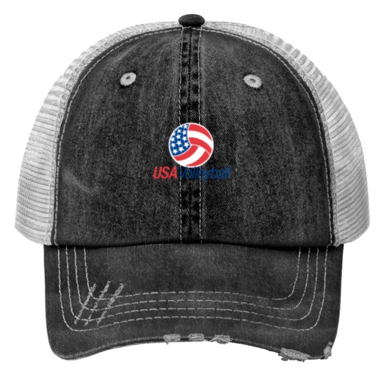 Discover USA Volleyball Print Trucker Hats