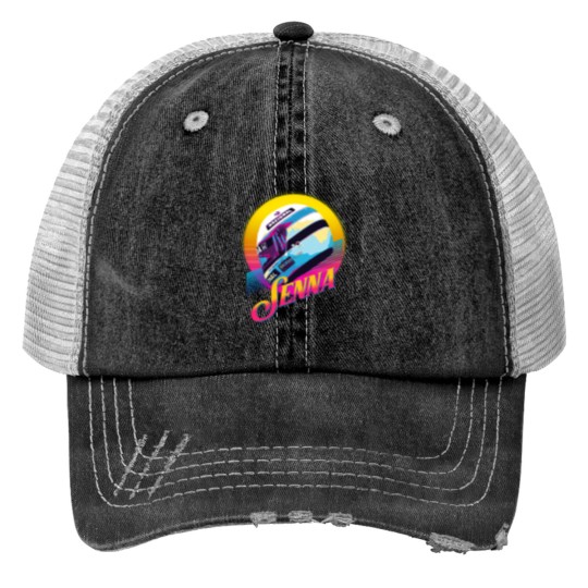 Discover Ayrton Senna Tfunny Print Trucker Hats
