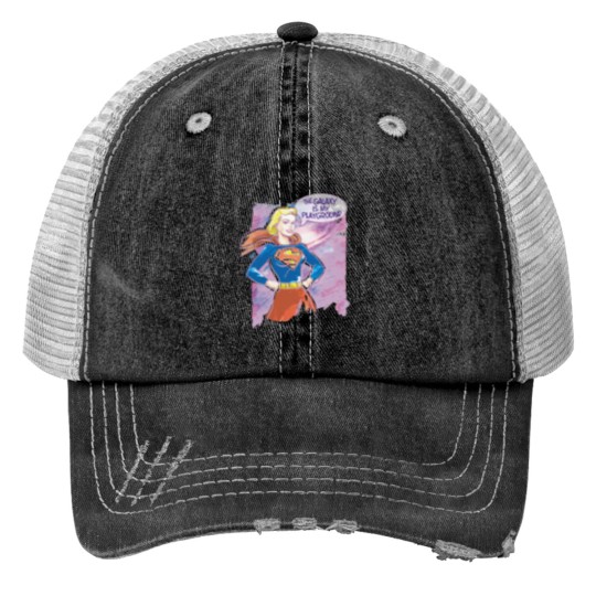 Discover Supergirl Galaxy Print Trucker Hats
