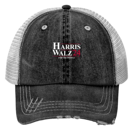 Discover Harris Walz Print Trucker Hats President Kamala Harris 2024 Print Trucker Hats