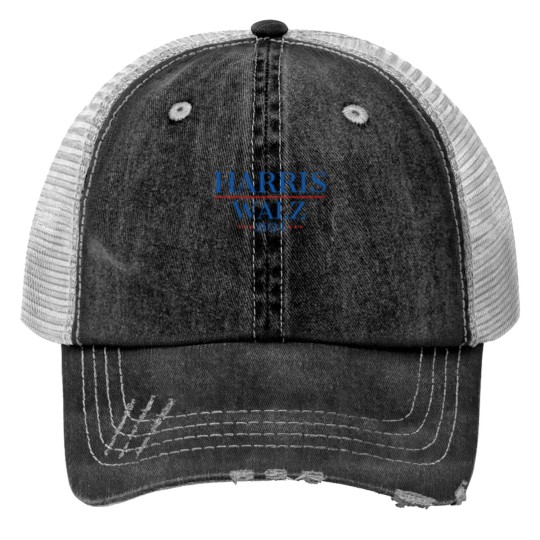 Discover Harris Walz Print Trucker Hats 2024