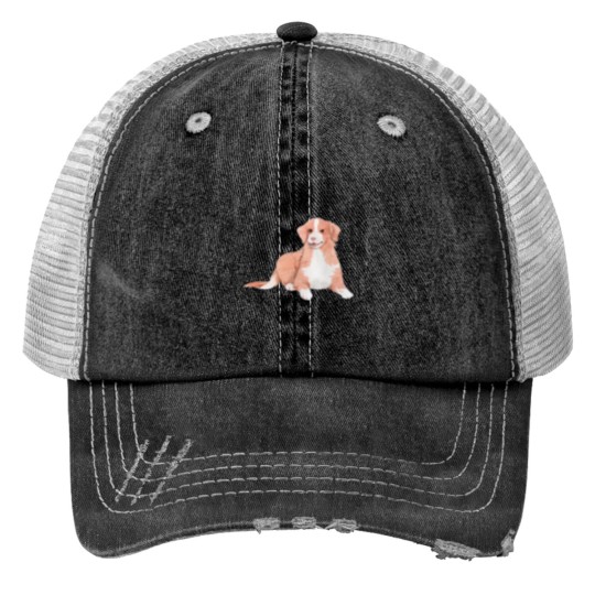 Discover Toller loves ducks Toller Retriever Print Trucker Hats