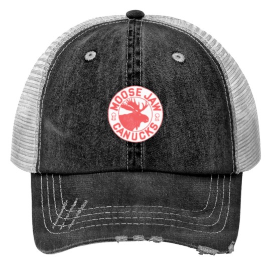 Discover Moose Jaw Canucks Hockey Print Trucker Hats