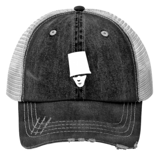 Discover Buckethead Print Trucker Hats