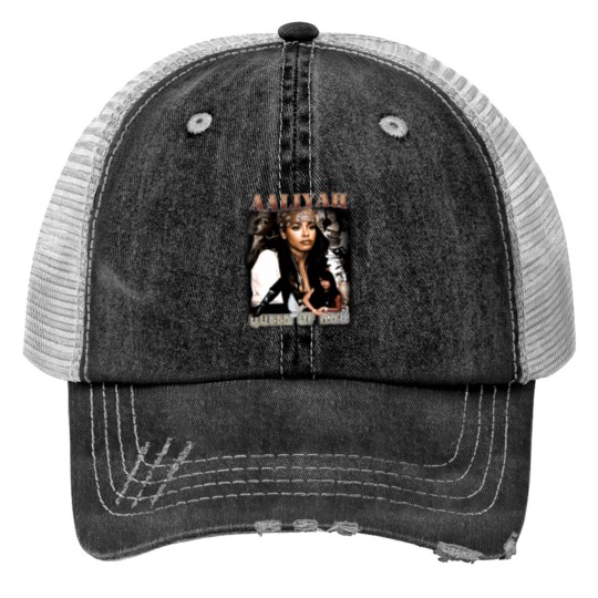 Discover Aaliyah Queen Of R&B Print Trucker Hats
