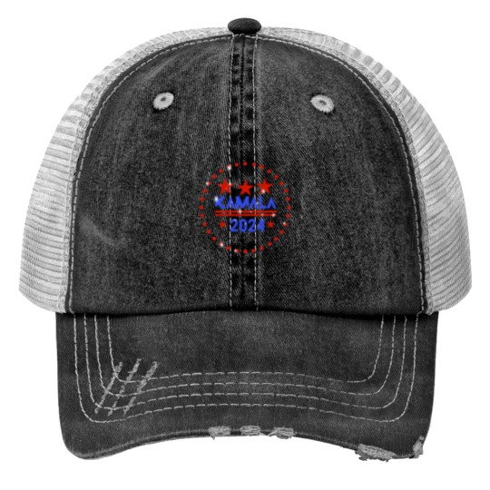 Discover Kamala Harris Rhinestone Print Trucker Hat 2024